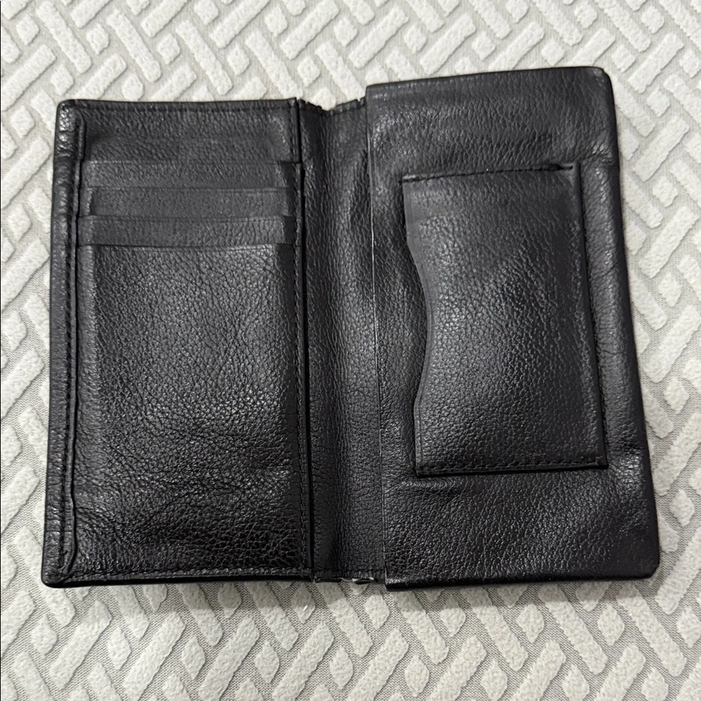 Vintage Coach Classic Black Leather wallet card holder